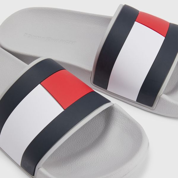 Tommy Hilfiger Flag Slippers Grijs