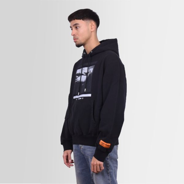 heron preston misprinted hoodie zwart