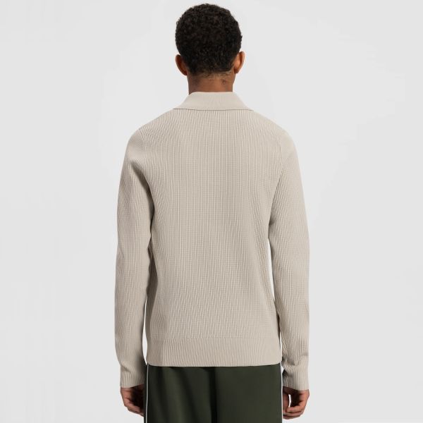 Olaf Lightweight Knitted Polo Off White