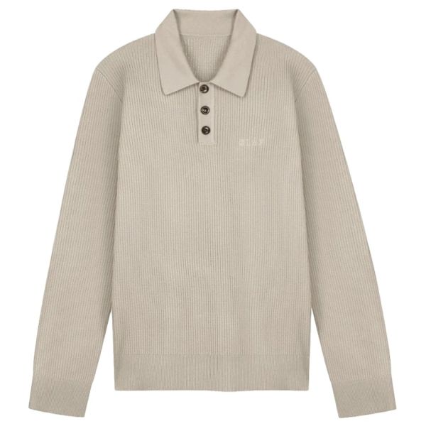 Olaf Lightweight Knitted Polo Off White