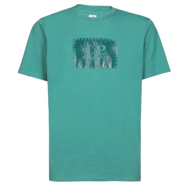 CP Company Label T-shirt Turquoise