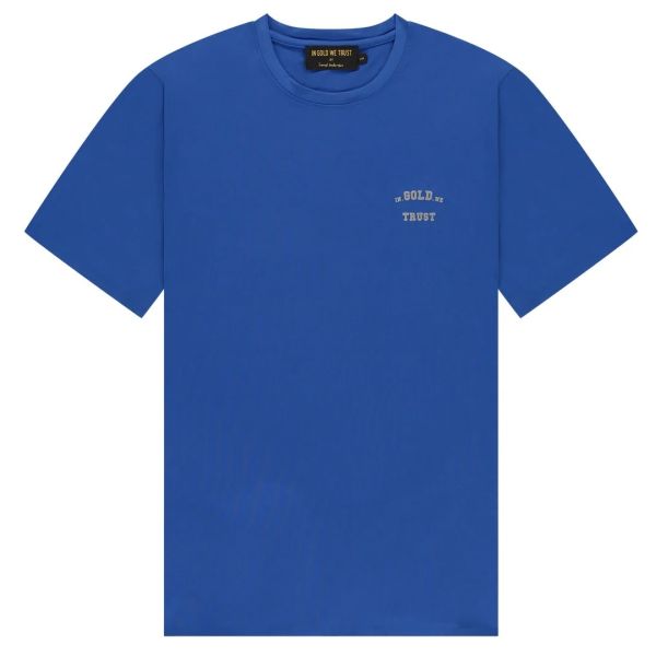 In Gold We Trust Sport T-shirt Blauw