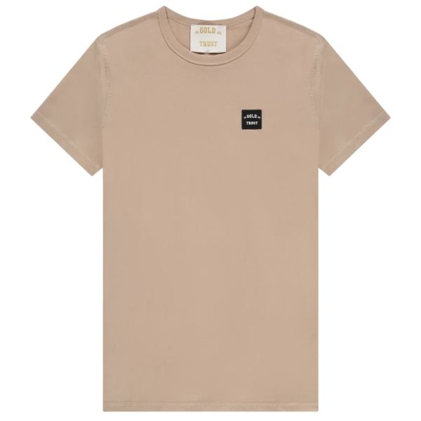 In Gold We Trust The Lock T-shirt Beige