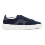 Santoni Double Buckle Signature Sneaker Navy