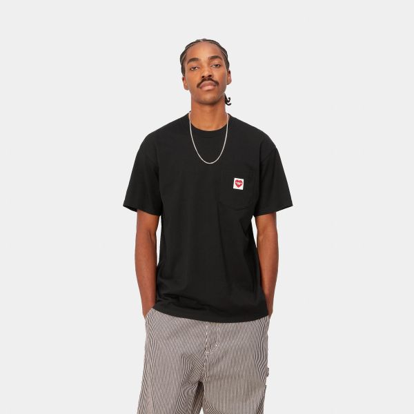 Carhartt Pocket Heart t-shirt Zwart