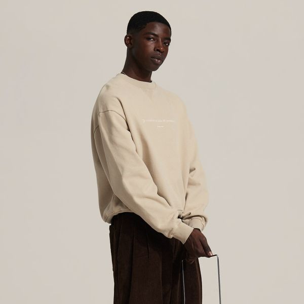 Bram's Fruit Distressed Je Voudrais Sweater Beige
