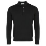 Gran Sasso Longsleeve Polo Zwart