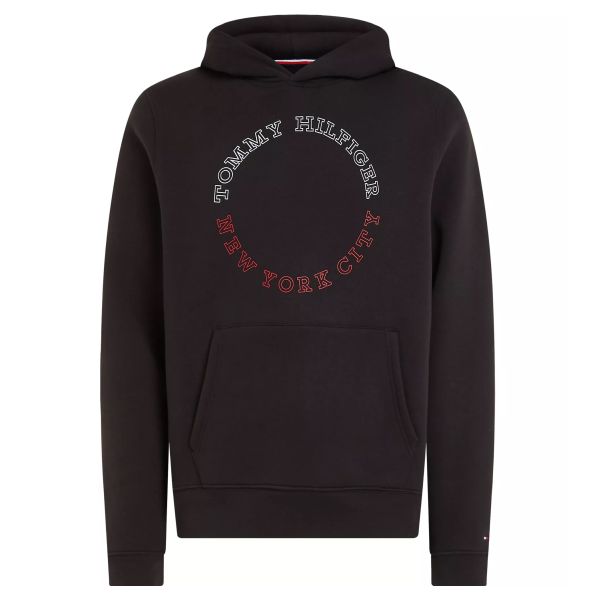 Tommy Hilfiger Monotype Roundall Hoodie Zwart