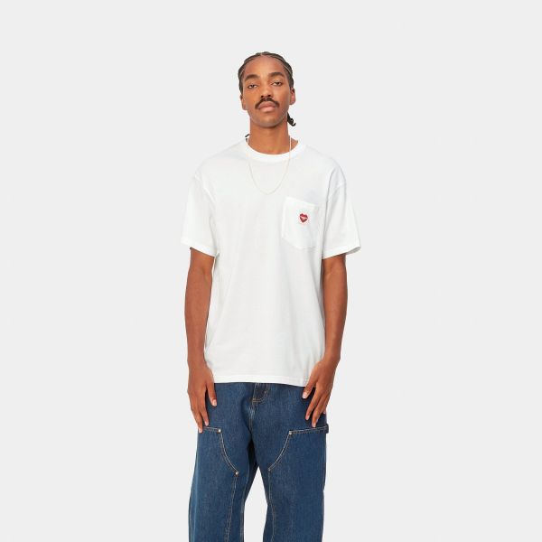 Carhartt Pocket Heart T-shirt Wit