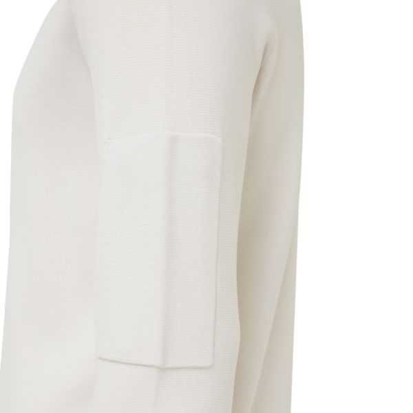 Genti Turtle Zip Sweater Off White