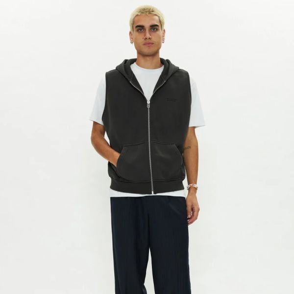 New Amsterdam Surf Association Full Zip Sleeveless Vest Zwart