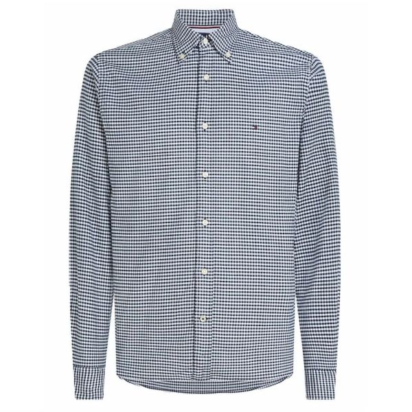 Tommy Hilfiger 1985 Flex Oxford Gingham Overhemd Navy/Wit