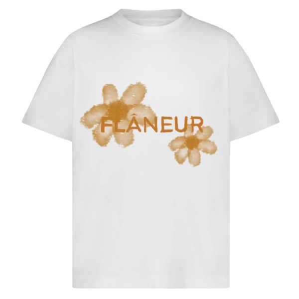 Flâneur Floral Watercolor T-shirt Wit