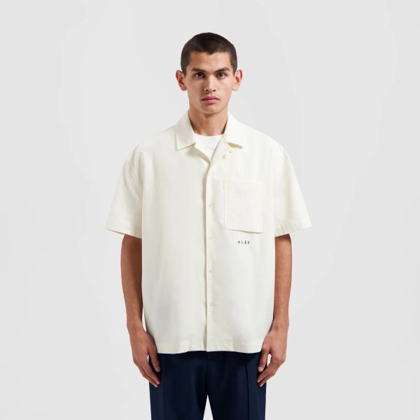 Olaf Cotton Linen Overhemd Off White