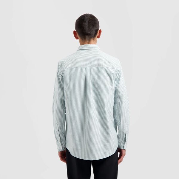 Olaf Oxford Stripe Overhemd Groen/Wit