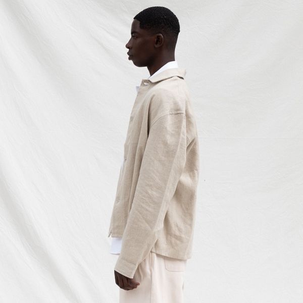 Bram's Fruit Linen Overshirt Beige