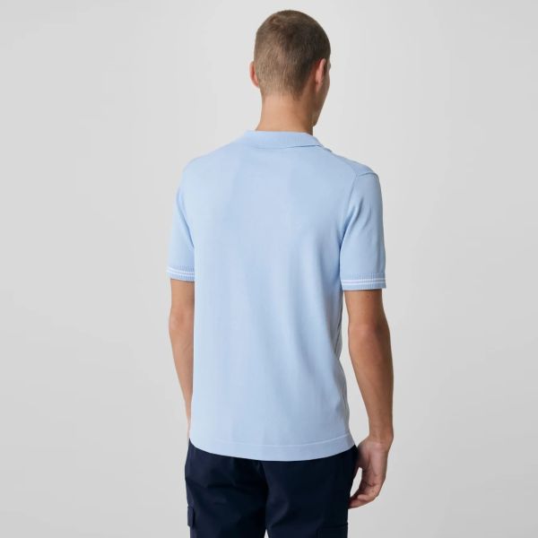 Genti No Buttons Polo Licht Blauw