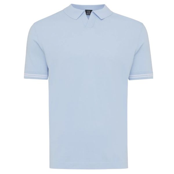 Genti No Buttons Polo Licht Blauw