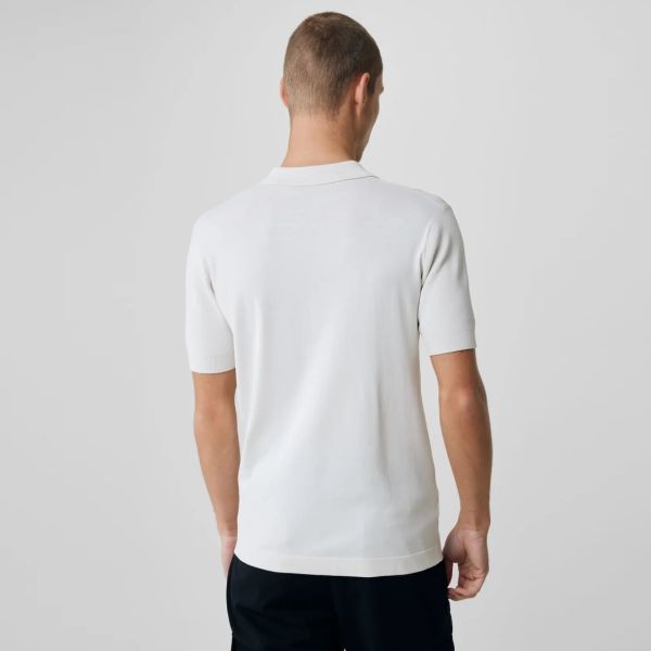 Genti No Buttons Stitch Polo Off White