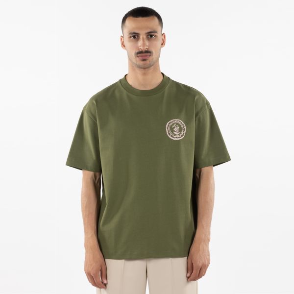 Drôle De Monsieur Art de la Table T-shirt Donker Groen