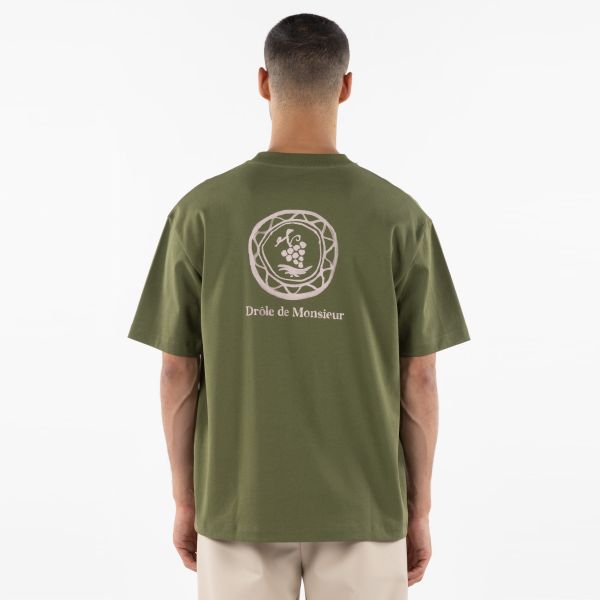 Drôle De Monsieur Art de la Table T-shirt Donker Groen
