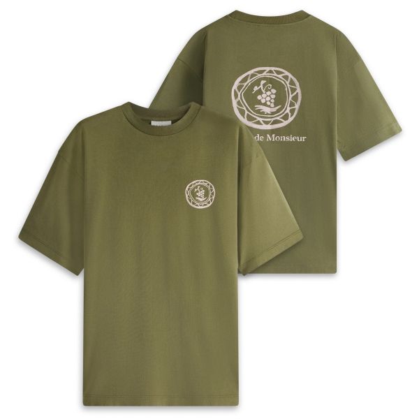 Drôle De Monsieur Art de la Table T-shirt Donker Groen