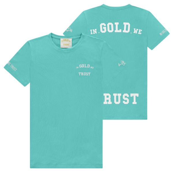 In Gold We Trust The Pusha T-shirt Turquoise