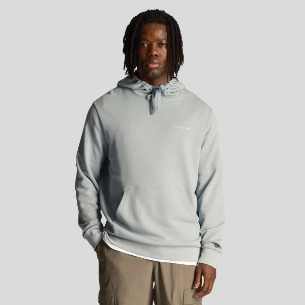 Lyle & Scott Loopback Embroidered Hoodie Blauw