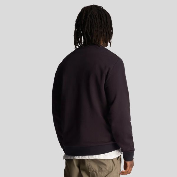 Lyle & Scott Loopback Embroidered Sweater Navy