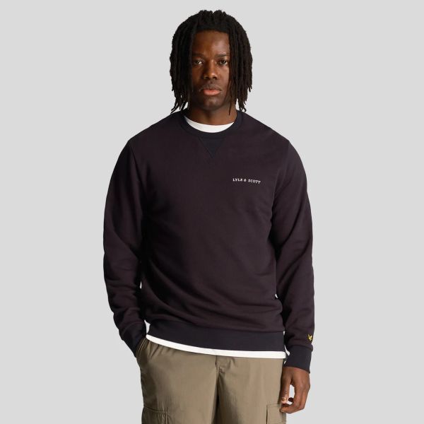 Lyle & Scott Loopback Embroidered Sweater Navy