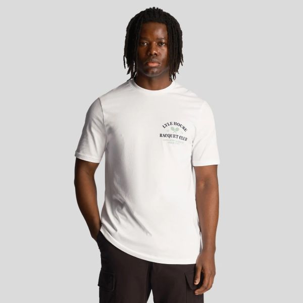 Lyle & Scott Racquet Club Graphic T-shirt Wit