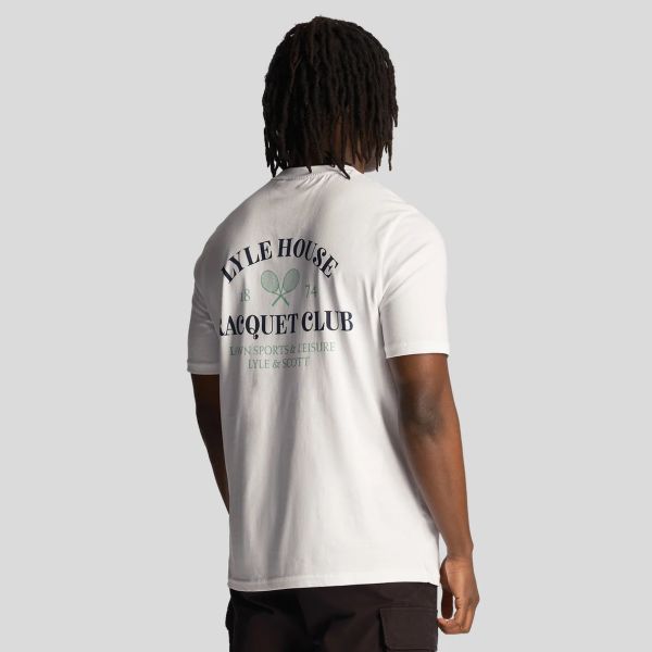 Lyle & Scott Racquet Club Graphic T-shirt Wit