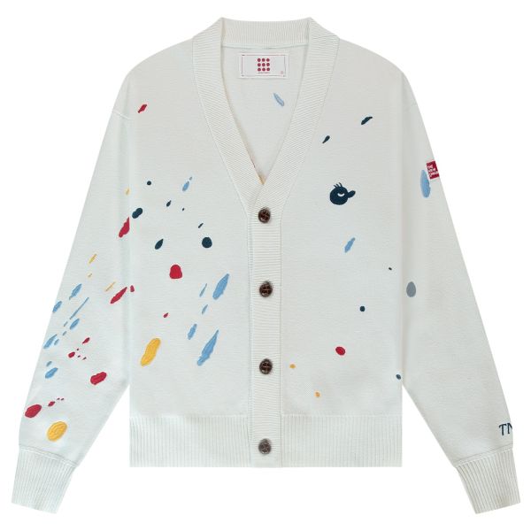 The New Originals Paint Splatter Cardigan Wit