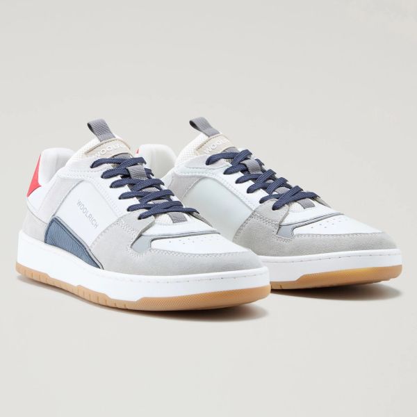 Woolrich Low Basket Sneaker Grijs/Wit