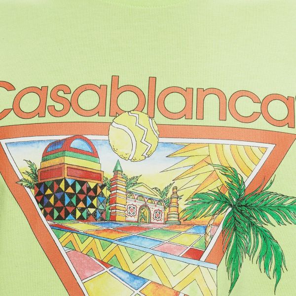 Casablanca Afro Cubism Tennis Club T-shirt Groen