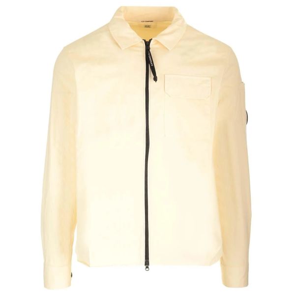 CP Company Gabardine Zipped Overshirt Beige
