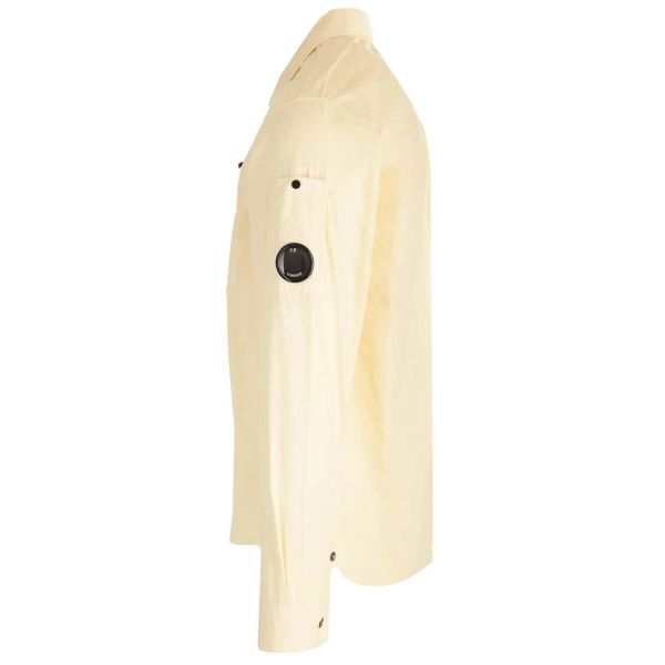 CP Company Gabardine Zipped Overshirt Beige