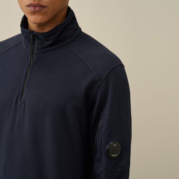 CP Company Light Fleece Zipped Sweater Navy