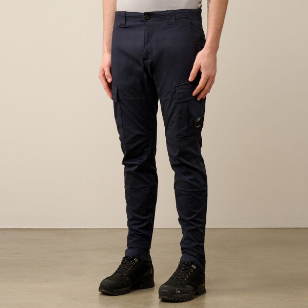 CP Company Stretch Sateen Ergonomic Lens Cargo Broek Navy