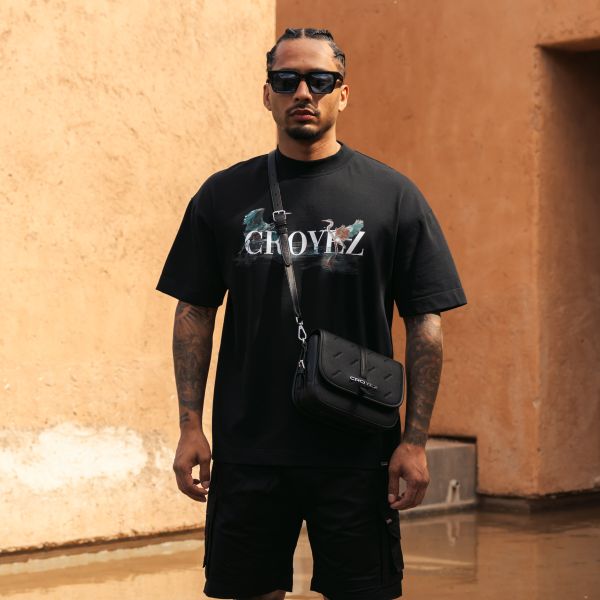 Croyez Blue Heron T-shirt Zwart