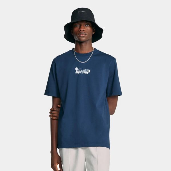 Daily Paper Scratch Logo T-shirt Donker Blauw