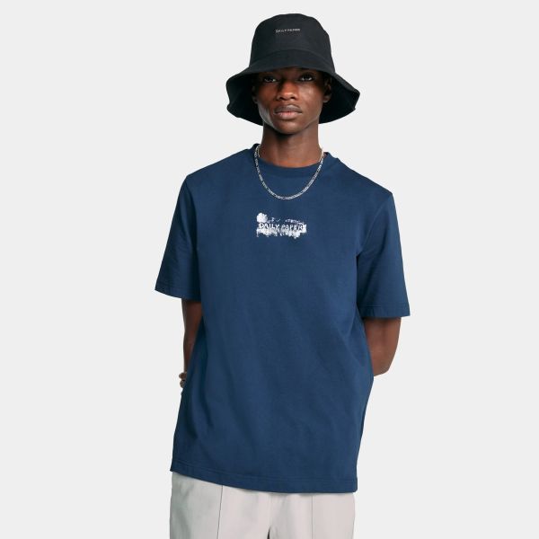 Daily Paper Scratch Logo T-shirt Donker Blauw