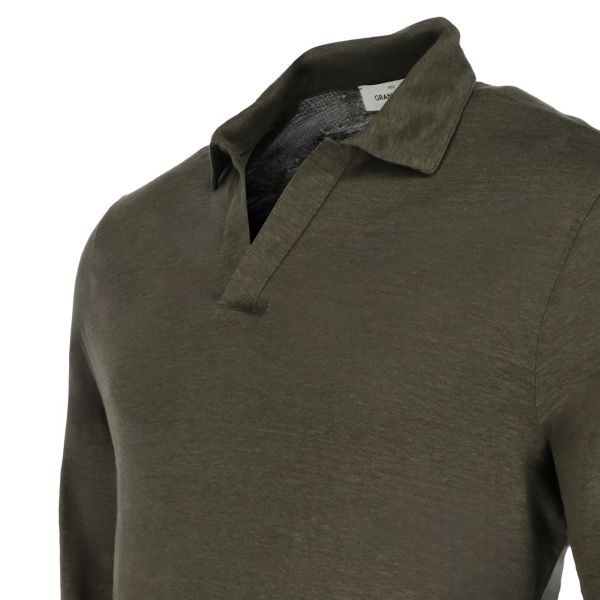 Gran Sasso Longsleeve Polo Donker Groen