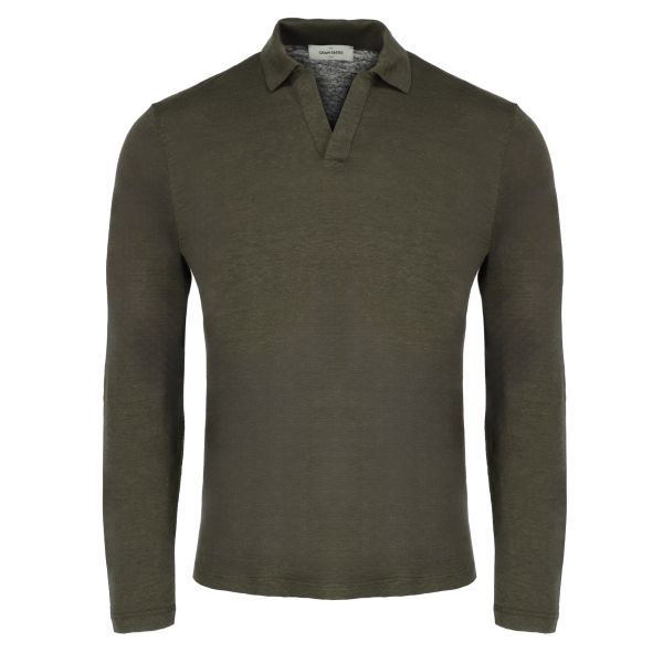 Gran Sasso Longsleeve Polo Donker Groen