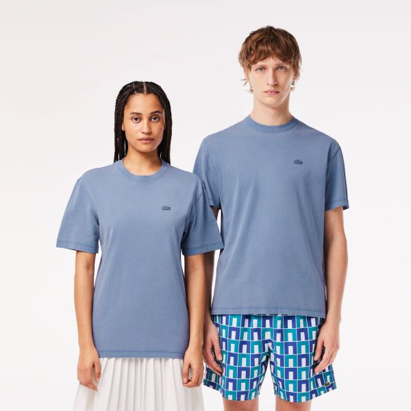 Lacoste Natural Dyed T-shirt Blauw