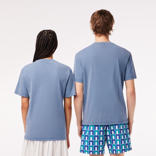 Lacoste Natural Dyed T-shirt Blauw