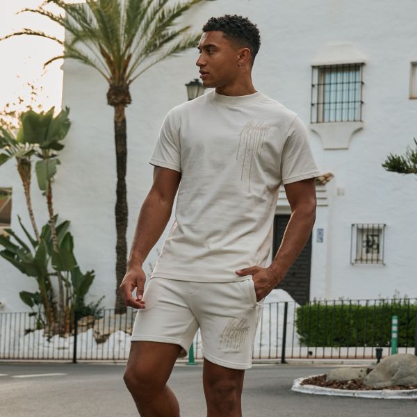 Malelions Painter Korte Broek Off White