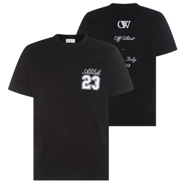 Off-White 23 Logo Slim T-shirt Zwart