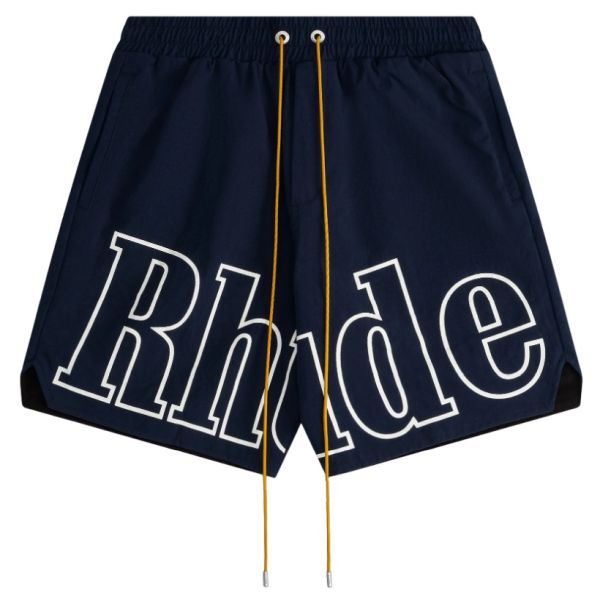 Rhude Logo Track Korte Broek Navy