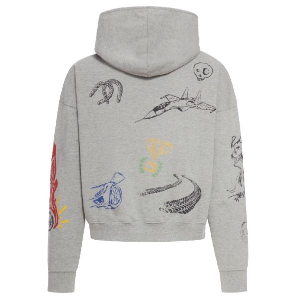 Rhude Scribble Hoodie Grijs